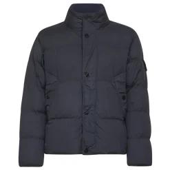 Blaue Gesteppte Daunenjacke