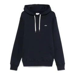 Blaue Hoodie mit Besticktem Logo