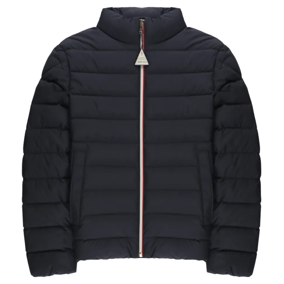 Blaue Kinder Daunenjacke Hoher Kragen