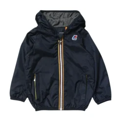 Blaue Kinderjacke mit Kapuze