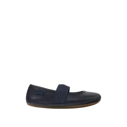 Blaue Leder Kinderschuhe mit Klettverschluss