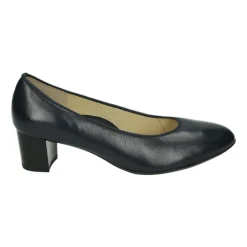 Blaue Lederschuhe mit Gummisohle