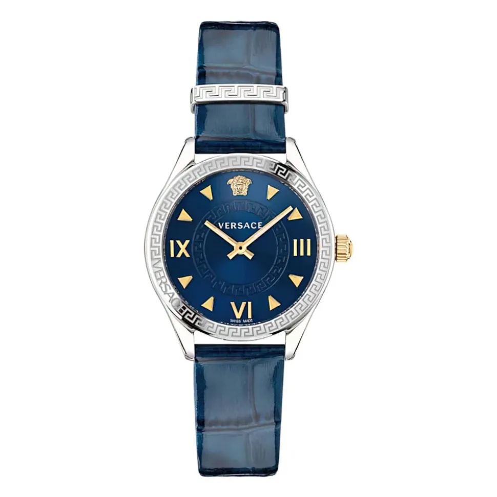 Blaue Lederuhr HELLENYIUM Modell