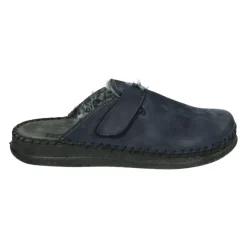 Blaue Nubuk Herren Hausschuhe