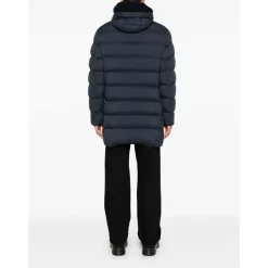 Blaue Parka Jacke