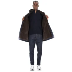 Blaue Parka mit Teddyfutter