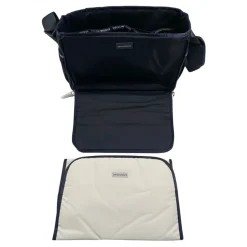 Blaue Rechteckige Wickeltasche mit Zubehör