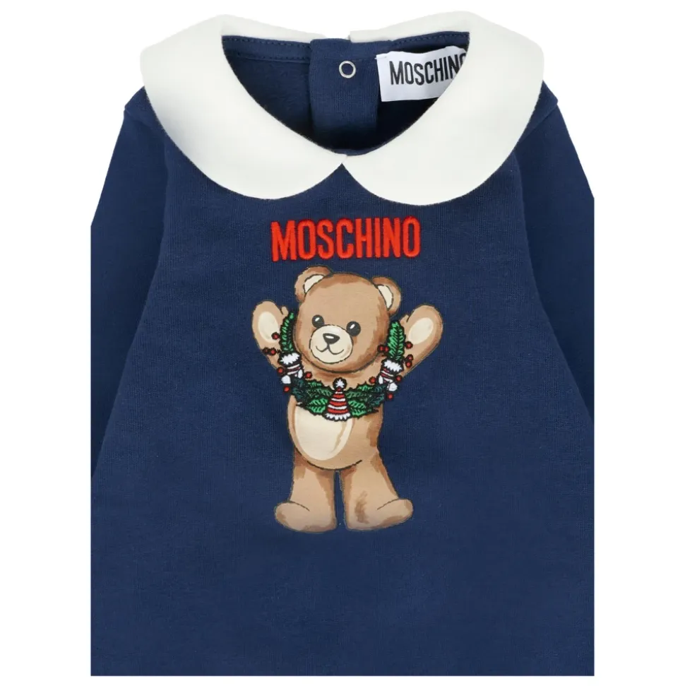 Blaue Teddybär Strampler