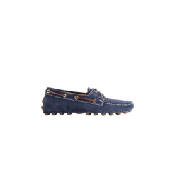 Blaue Wildleder Boot Loafers
