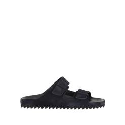 Blaue Wildleder Pantoletten