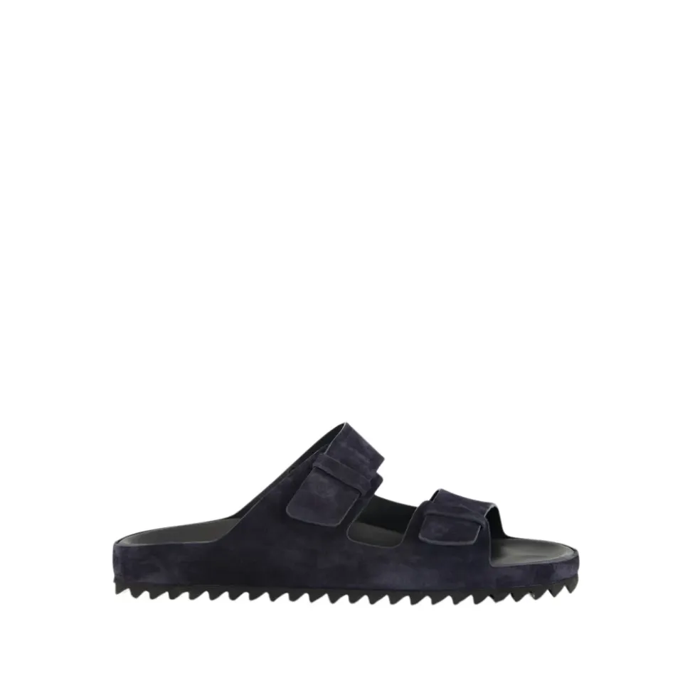 Blaue Wildleder Pantoletten