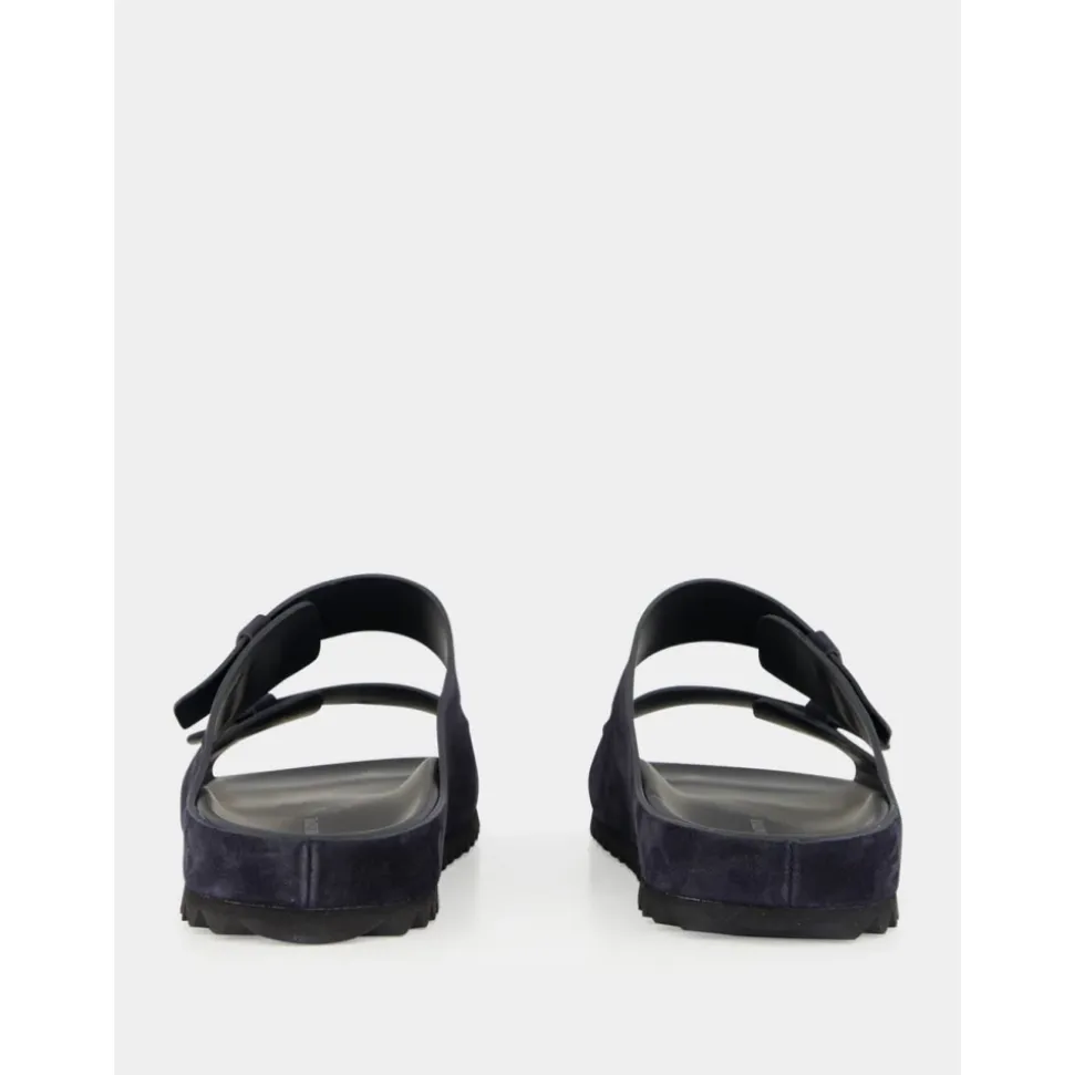 Blaue Wildleder Pantoletten
