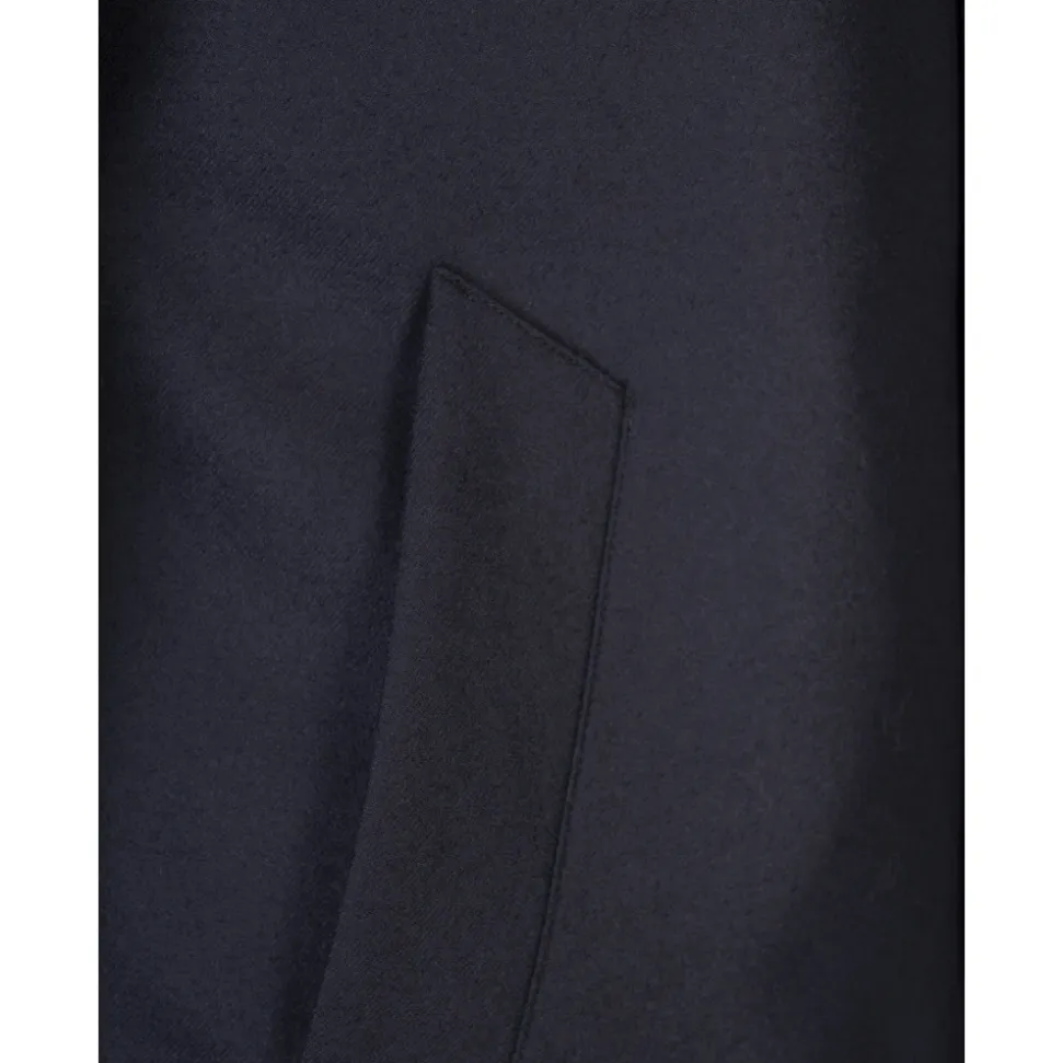 Blaue Woll Daunenmantel