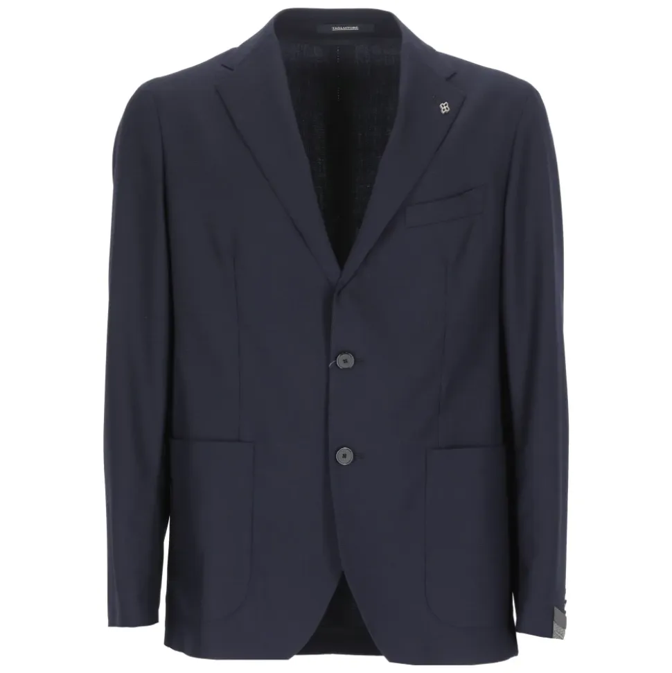 Blaue Wolljacke