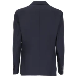 Blaue Wolljacke