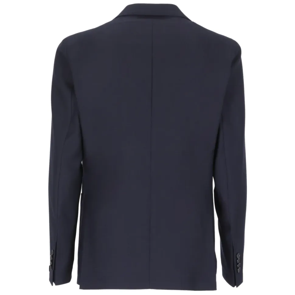 Blaue Wolljacke