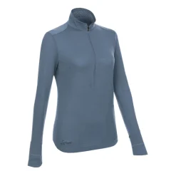 Blauer Alexandra Langarm Trainings-Top
