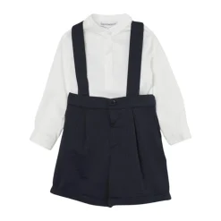 Blauer Jumpsuit mit Knopfdetails für Kinder