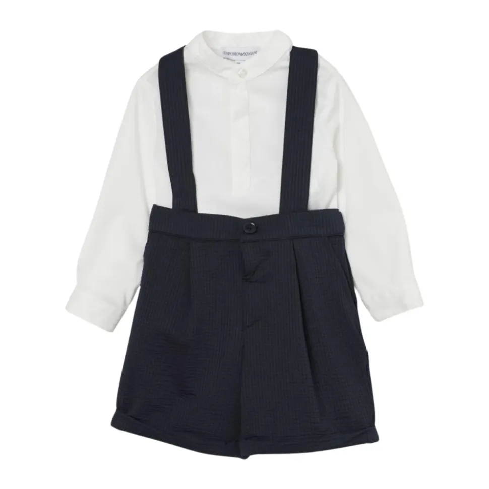 Blauer Jumpsuit mit Knopfdetails für Kinder