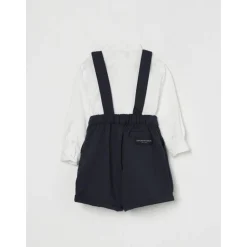 Blauer Jumpsuit mit Knopfdetails für Kinder