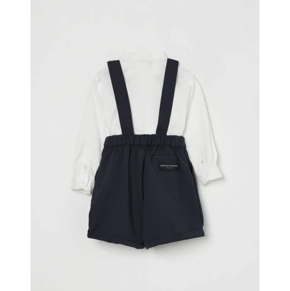 Blauer Jumpsuit mit Knopfdetails für Kinder