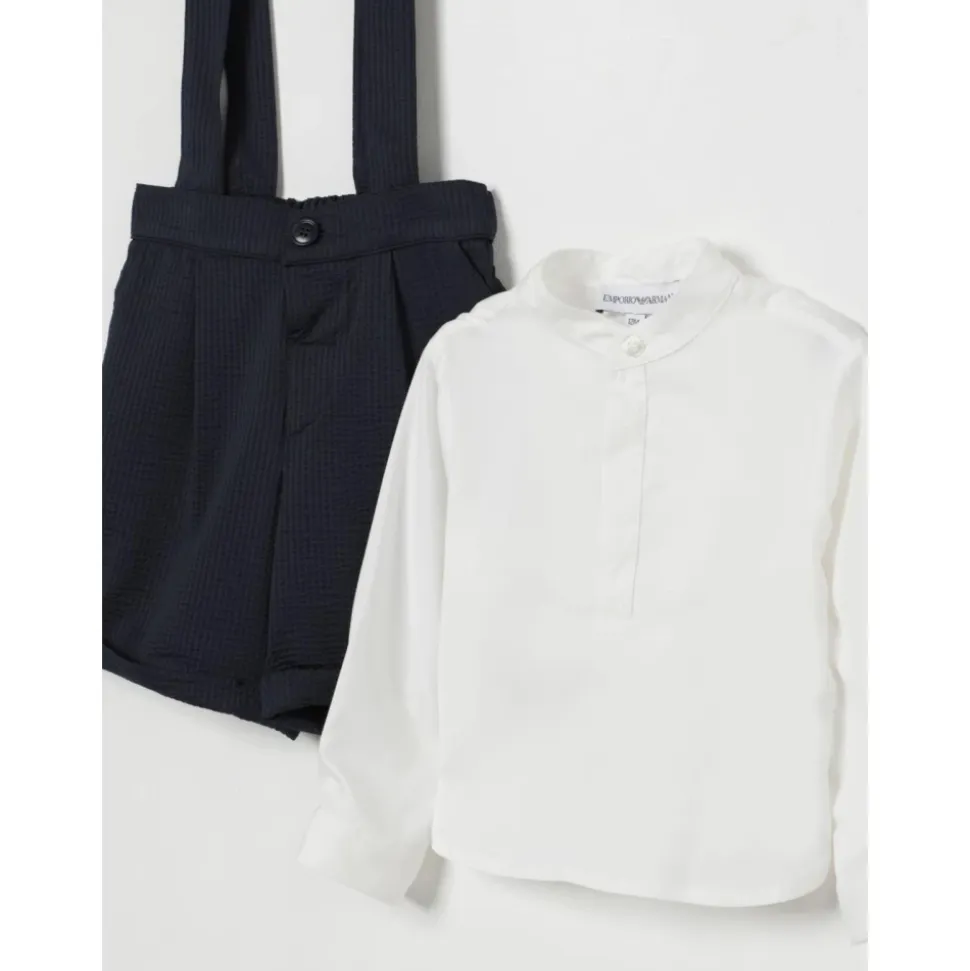 Blauer Jumpsuit mit Knopfdetails für Kinder
