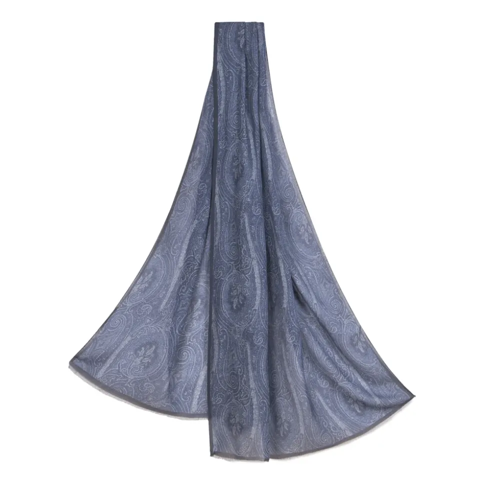 Blauer Modal-Kaschmir-Schal
