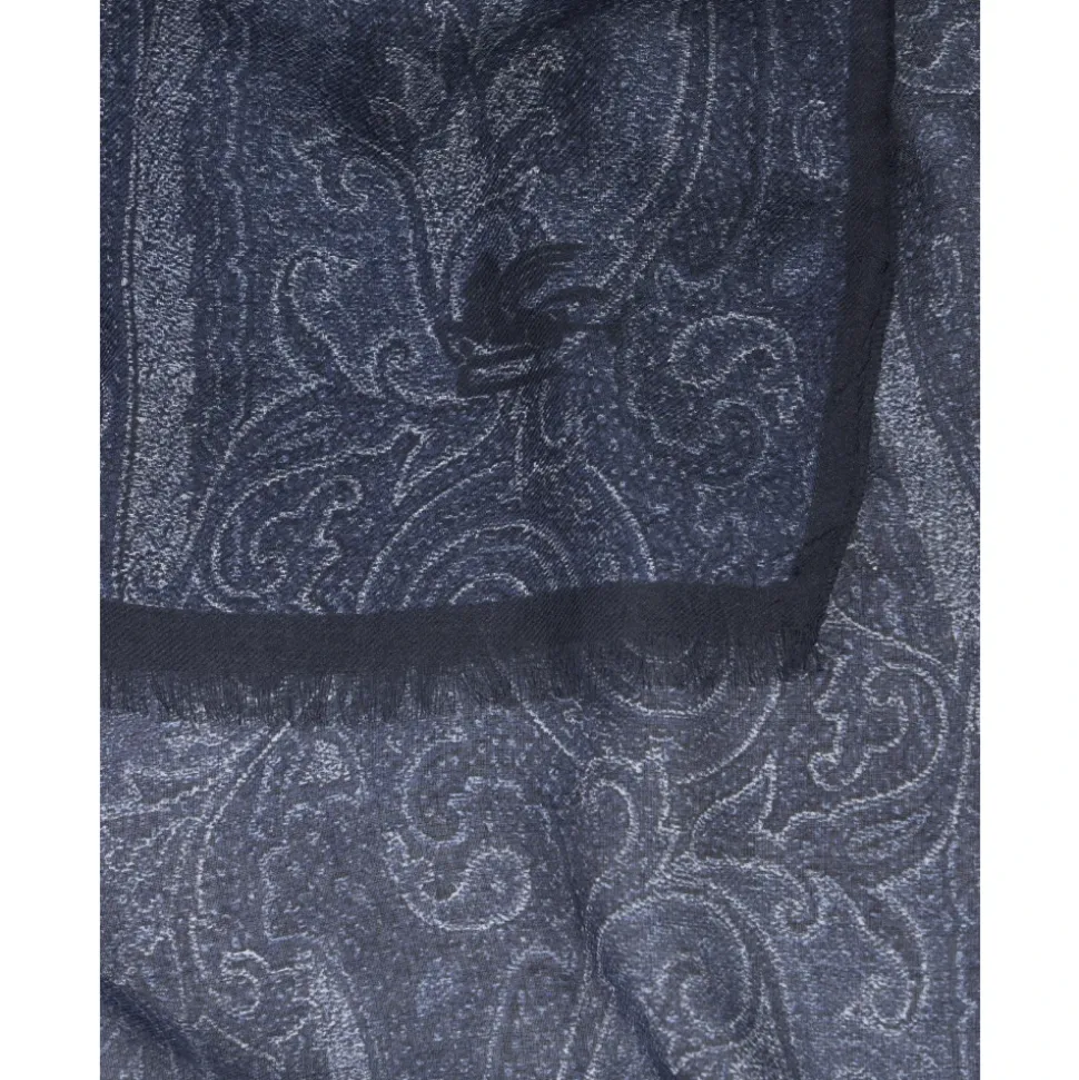 Blauer Modal-Kaschmir-Schal