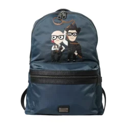 Blauer Nylon DGFamily Patch Rucksack