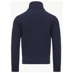Blauer Pullover mit Reißverschluss