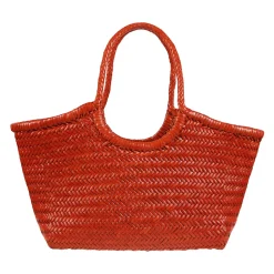 Blauer Shopper mit Gewebtem Design