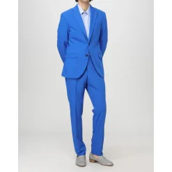 Blauer Slim Fit Zweiteiliger Anzug