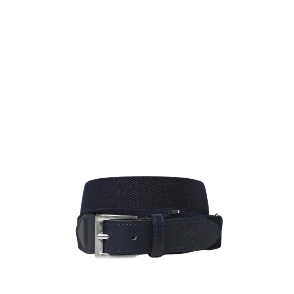 Blauer Stoff Ledergürtel Kinder Stil