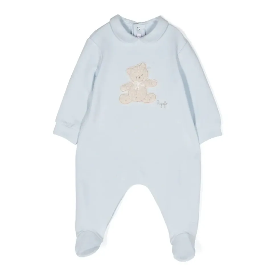 Blauer Teddybär-Strampler