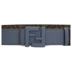 Blauer Wendbarer Ledergürtel Quadratisches FF