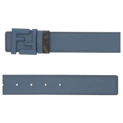 Blauer Wendbarer Ledergürtel Quadratisches FF