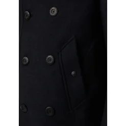 Blauer Wintermantel Stilvolles Design