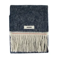 Blauer Wollschal - Mohair