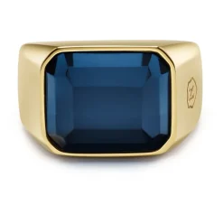 Blauer Zirkon Siegelring
