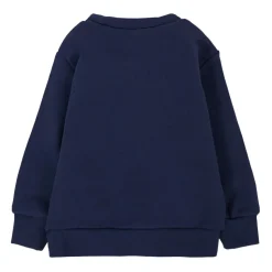 Blaues Baumwoll-Sweatshirt mit Ahornblatt