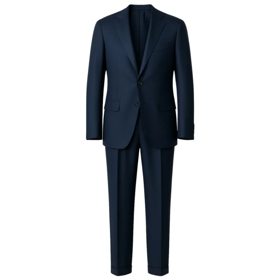 Blaues Milano Kleid Slim Fit