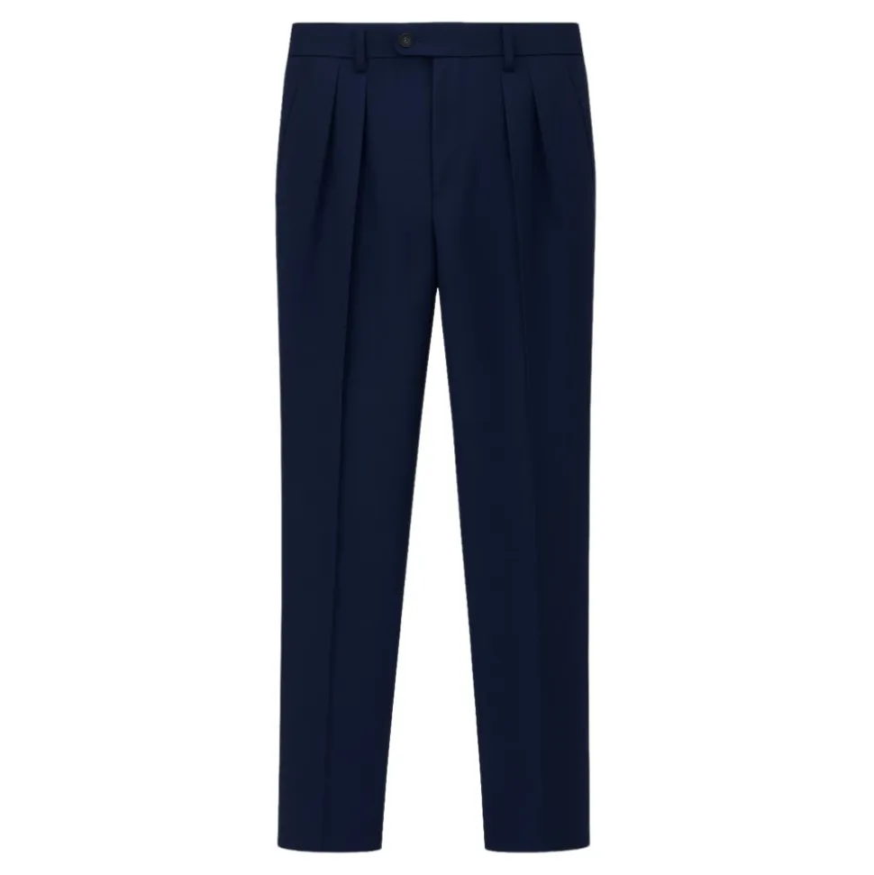 Blaues Milano Kleid Slim Fit