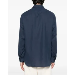 Blaues Regular Fit Hemd Made in Italy