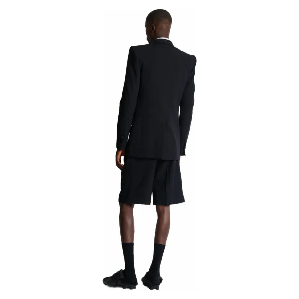 Blazer aus Grain-de-Poudre mit Revers aus Satin
