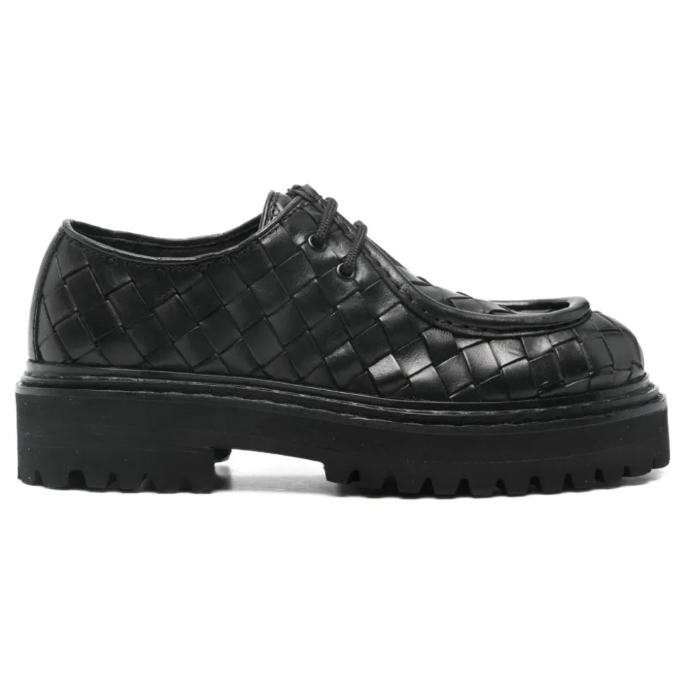 Blossom Derby-Schuhe aus gewebtem Leder