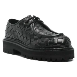 Blossom Derby-Schuhe aus gewebtem Leder