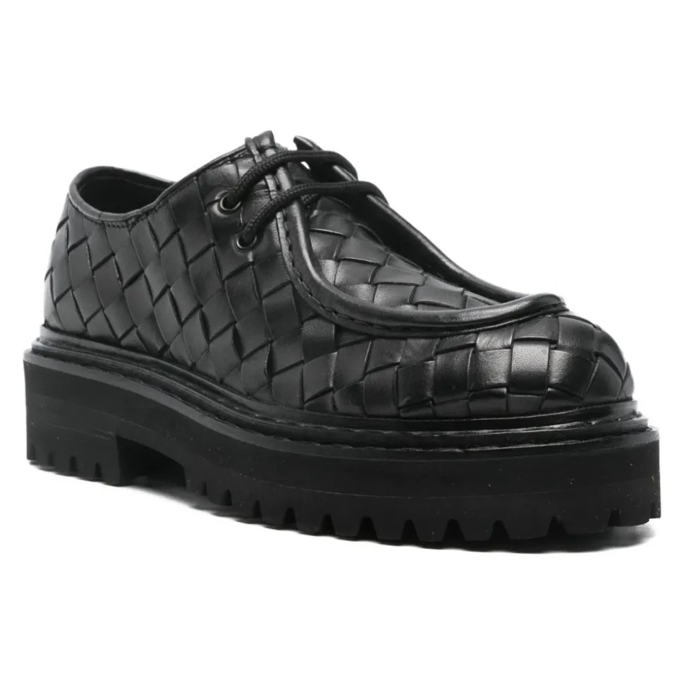 Blossom Derby-Schuhe aus gewebtem Leder