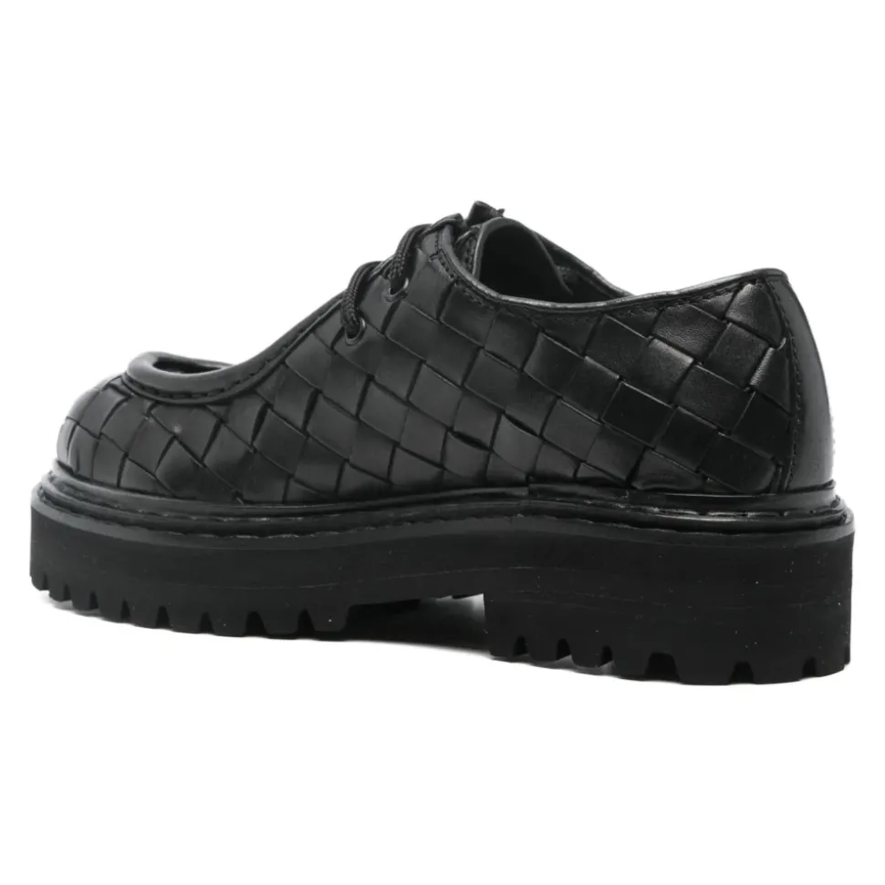 Blossom Derby-Schuhe aus gewebtem Leder
