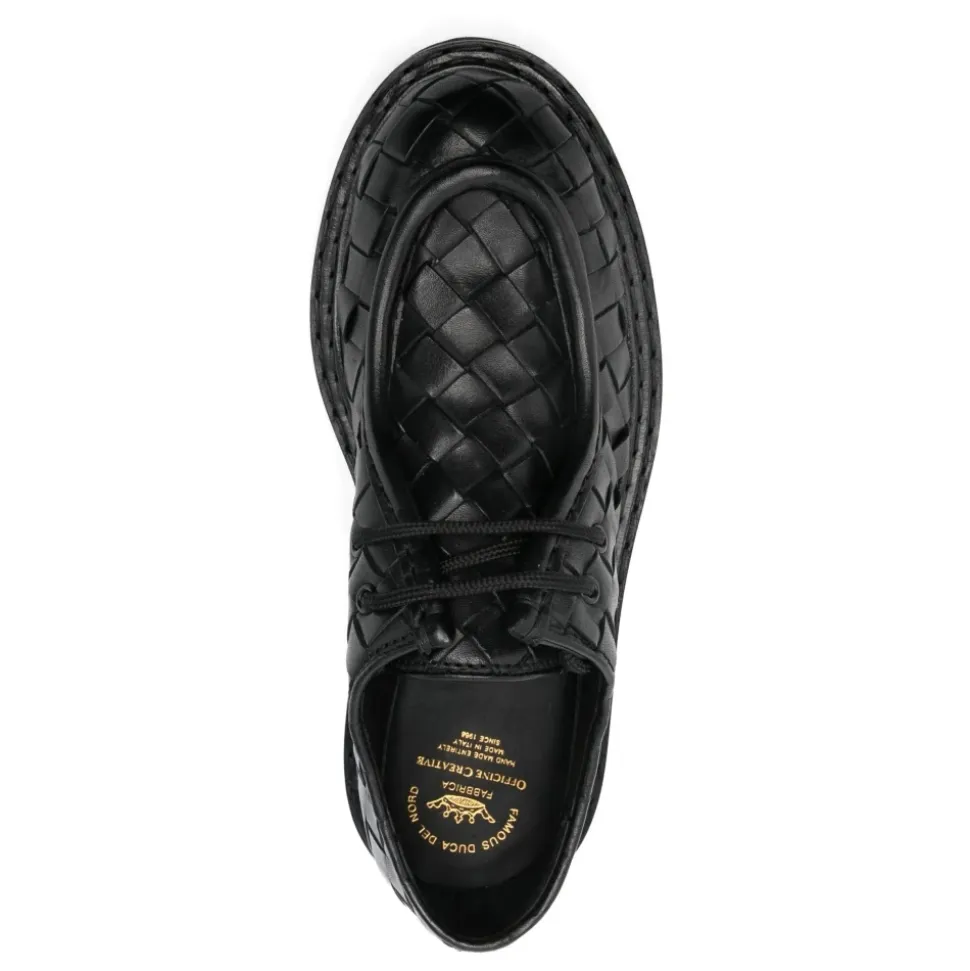 Blossom Derby-Schuhe aus gewebtem Leder