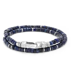 Blue Lapis Heishi Wrap Bracelet